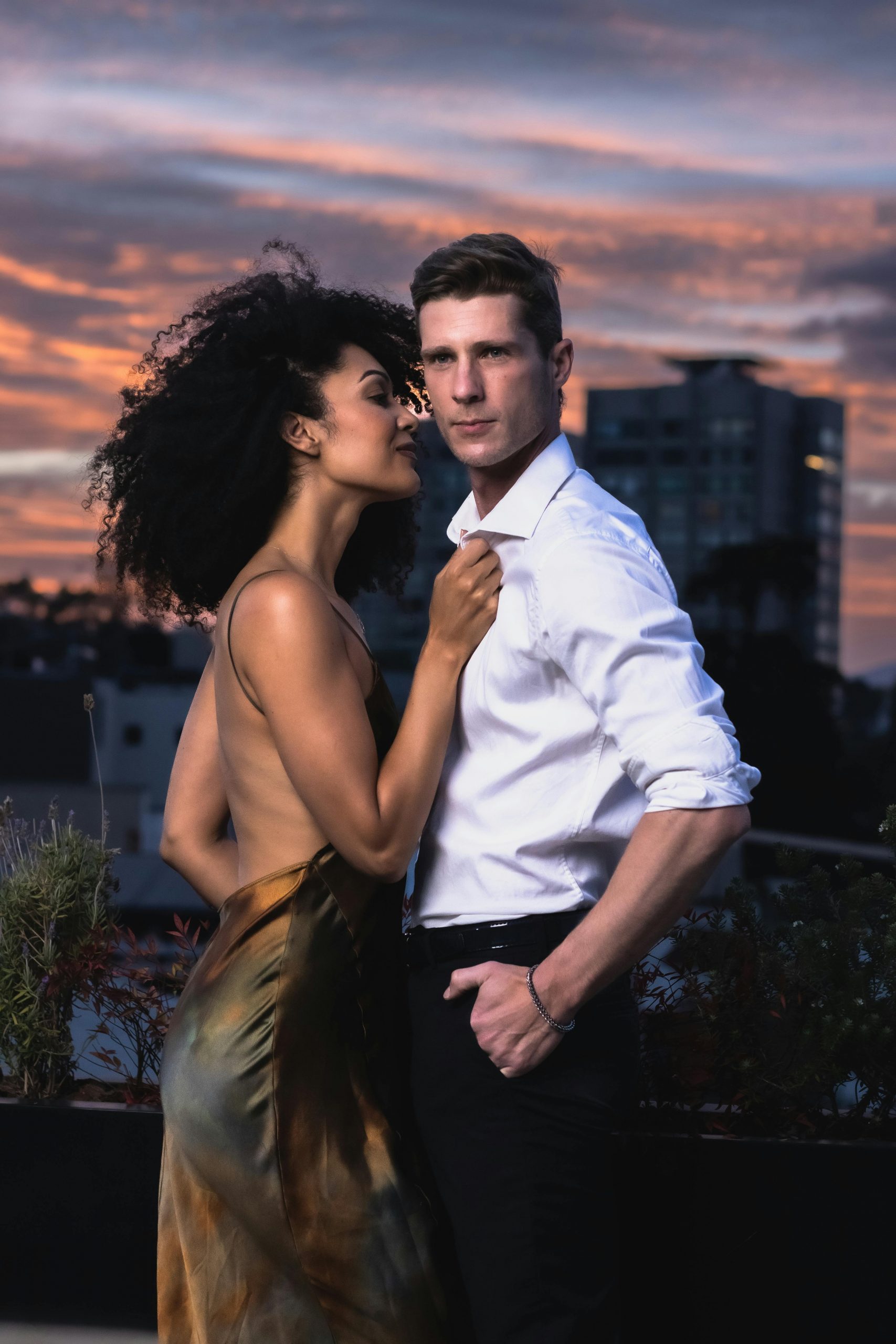 Neuer Blick in die Zukunft Partnerzusammenführung: Blick über die Stadt – Hoffnung und neuer Blick